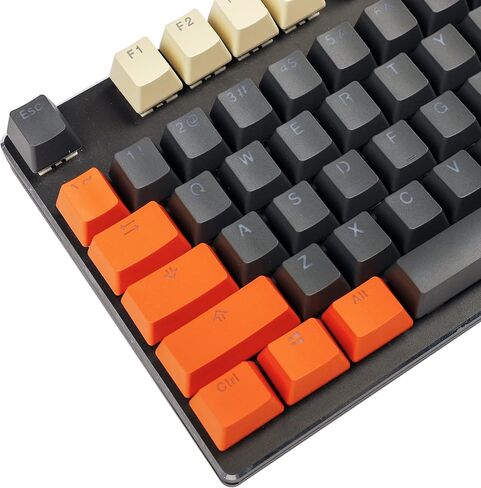 Carbon Miami PBT Double Shot Cherry Profile ANSI Backlit Keycaps for MX Mechanical Keyboard Melody 96 KBD75 68 61 87 104 Keychron(Only Keycap) (Carbon) in Saudi Arabia