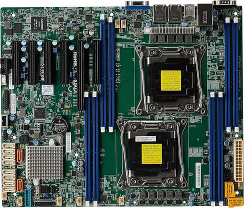 Supermicro Motherboard MBD-X10DRL-I-B LGA2011 E5-2600v3 C612 DDR4 PCI-Express SATA ATX صندوق بني in Kuwait