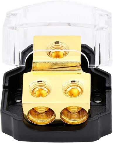 magic source 1pcs Power Distribution Block 0/2/4 Gauge in 4/8 Gauge Out 2-Way Amp Copper Ground Block Distribution for Car Audio Splitter in Saudi Arabia
