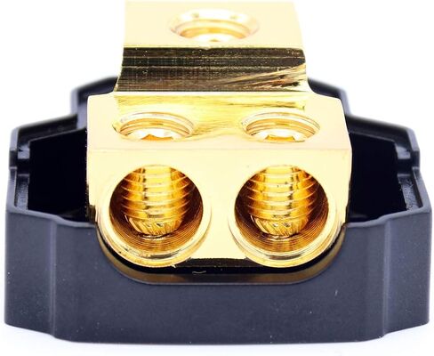 magic source 1pcs Power Distribution Block 0/2/4 Gauge in 4/8 Gauge Out 2-Way Amp Copper Ground Block Distribution for Car Audio Splitter in Saudi Arabia