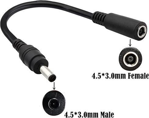 LOKEKE DC 4.5mm Tip Adapter Extension Cable, DC Jack 4.5 x 3.0mm Female to 4.5 x 3.0mm Tip Male Charger Power Cord Cable for Laptop in Saudi Arabia