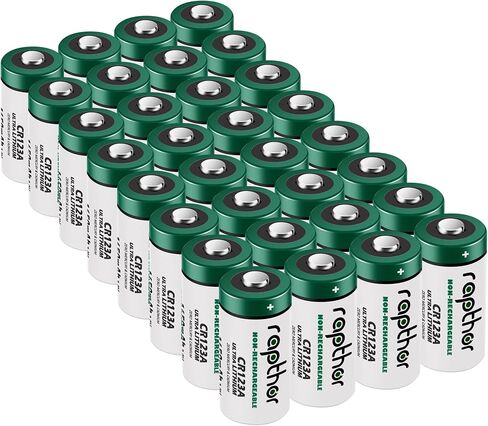 rapthor CR123A Lithium Batteries 3V 1650mAh, 12 Pack CR17345 High Power 123 Photo Battery CR123 PTC Protected for Cameras Flashlight Alarm Smart Sensors (Non-Rechargeable, Not for Arlo) (Pack of 12) in Saudi Arabia