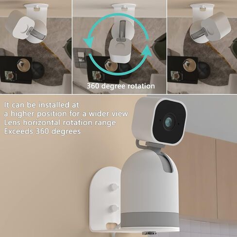Zwolf Metal Wall Mount for Blink Mini Pan Tilt Camera(Black/Pack of 2) | Made of aluminum alloy, sturdy, durable and elegant,Provide Better Viewing Angles for Blink Mini Pan Tilt Mount in Saudi Arabia