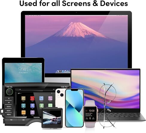 Fingerprint Proof Screen Cleaner,3 in 1Touchscreen Mist Cleaner Spray Wipe Cleaner,Safe for All Phones, Computer, Laptop, Tablet and Car Screen (Grey Tiffany Blue) in Saudi Arabia