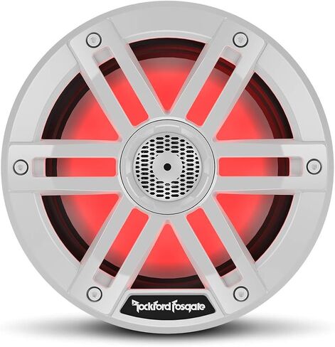 Rockford Fosgate M1-65 Color Optix 6.5" 2-Way Coaxial Multicolor LED Lighted Marine Speakers - White (Pair) in Saudi Arabia
