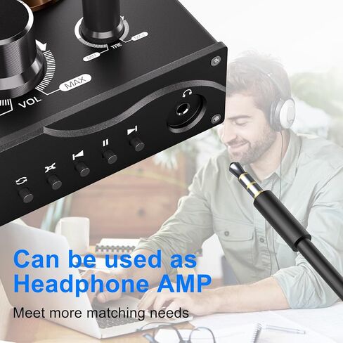 Facmogu T5 6J3 مضخم صوت بلوتوث بأنبوب فراغ، مكبر صوت استيريو صغير هاي فاي مع تحكم في نغمة ثلاثة أضعاف وباس، مضخم صوت أنبوبي HiFi Preamp لمضخم المسرح المنزلي مع محول طاقة DC12V in Kuwait