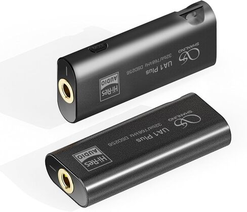 مكبر صوت سماعة الرأس SHANLING UA1 Plus، USB DAC/AMP، مزدوج 43131 DAC، شريحة استقبال USB CT701، يدعم ما يصل إلى 768 كيلو هرتز/32 بت، DSD256، 80 ميجا واط @ 32 أوم، التحكم في تطبيق Android (أسود) in Kuwait
