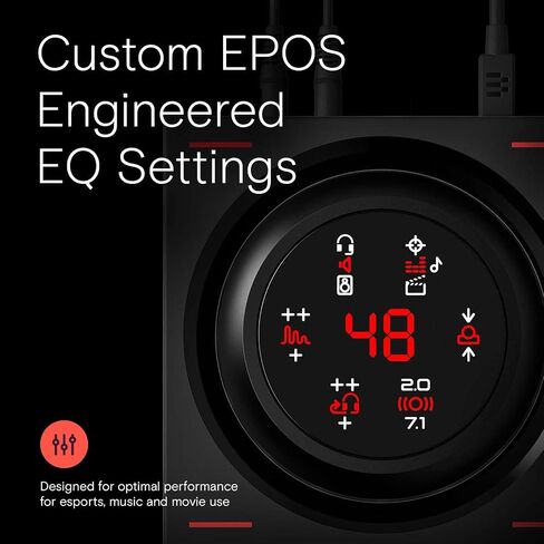 EPOS GSX 1000 الإصدار الثاني مضخم صوت Dac Amp / بطاقة صوت USB خارجية مع صوت محيطي 7.1 ونغمة جانبية وDAC للألعاب وEQ & EPOS Audio H6PRO سماعة ألعاب صوتية مغلقة in Kuwait