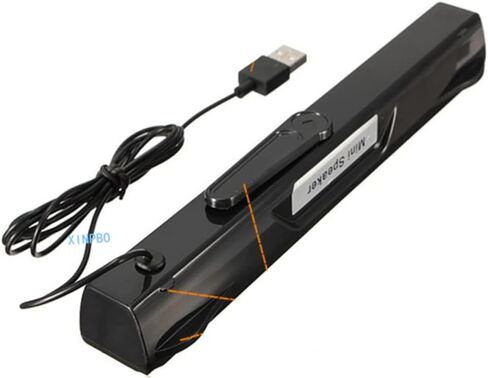 يوكي كوكو مكبر صوت للكمبيوتر الشخصي لمكبرات الصوت للتلفزيون والكمبيوتر بمنفذ USB، شريط صوت محيطي للتلفزيون، مكبر صوت ستيريو صغير بلون اسود in Kuwait