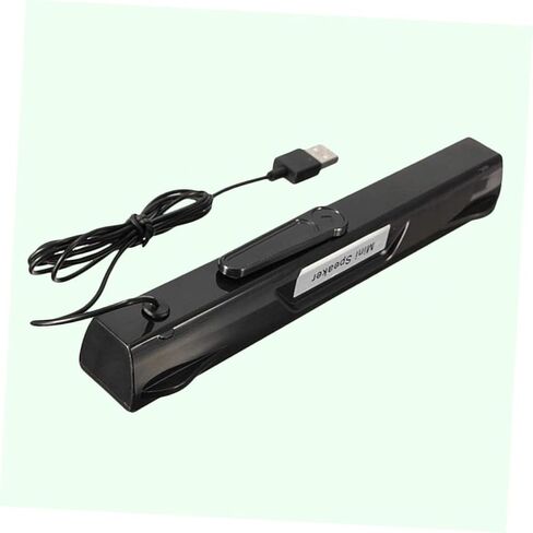 يوكي كوكو مكبر صوت للكمبيوتر الشخصي لمكبرات الصوت للتلفزيون والكمبيوتر بمنفذ USB، شريط صوت محيطي للتلفزيون، مكبر صوت ستيريو صغير بلون اسود in Kuwait