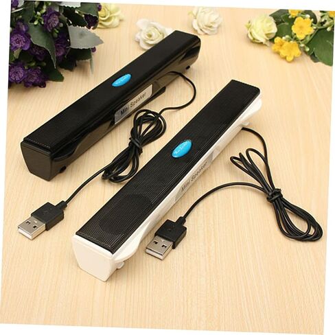 يوكي كوكو مكبر صوت للكمبيوتر الشخصي لمكبرات الصوت للتلفزيون والكمبيوتر بمنفذ USB، شريط صوت محيطي للتلفزيون، مكبر صوت ستيريو صغير بلون اسود in Kuwait