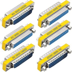 6 PCS DB9 Male to Male/Female to Female, RS232 Gender Changer, 9 Pin Data Transfer Serial Port Adapter Connector in Saudi Arabia