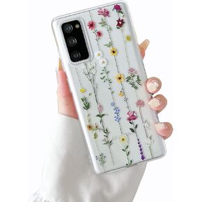 ZTOFERA Floral Case for Samsung Galaxy S20 FE 5G,Cute Flower Pattern Case for Girls Women,Flexible Silicone Protective Slim Shockproof Bumper Phone Cover for Samsung Galaxy S20 FE,Clear