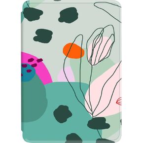 Case for Kindle Paperwhite 2021 (11th Generation 6.8") Flip Case Leather Silicone TPU Cover Magnetic Auto Wake Up/Sleep Shell Geometry Girl Cat Moon Pattern Kindle Paperwhite Signature Editon (1)