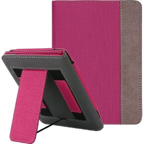 حافظة WALNEW بحامل لجهاز Kindle الجديد مقاس 6 بوصات (إصدار 2022)، وغطاء قلاب بحامل متعدد المشاهدة مع شريطين لليدين وخاصية النوم/الاستيقاظ التلقائي تناسب Kindle (الجيل الحادي عشر) - إصدار 2022 (أسود) in Kuwait