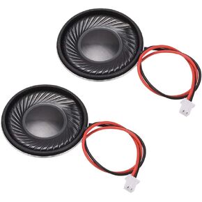uxcell 1W 8 Ohm DIY Magnetic Speaker 28mm Round Shape Replacement Loudspeaker with PH2.0/1.25mm-2P Terminal Line for Electronic 2pcs