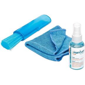 Manhattan Screen & Keyboard Cleaner Kit – 2 oz - Non-Alcohol Cleaning Spray with Microfiber Cloth & Keyboard Brush - for TV, Computer, Laptop, Monitor, LED, LCD, Electronic Devices - 421010 in Saudi Arabia