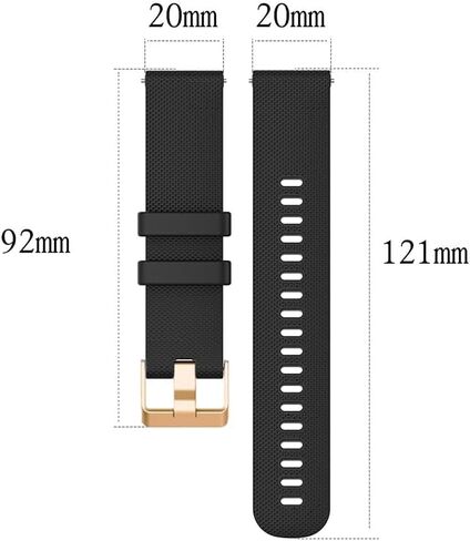 DJDLFA Classic Replacement Wristbands For Garmin Vivoactive 3 4 3t HR/Venu 2/Forerunner 245 645 20 22MM Silicone Watch Band smart Strap (Color : E, Size : 20mm) in Saudi Arabia