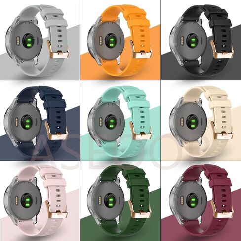 DJDLFA Classic Replacement Wristbands For Garmin Vivoactive 3 4 3t HR/Venu 2/Forerunner 245 645 20 22MM Silicone Watch Band smart Strap (Color : E, Size : 20mm) in Saudi Arabia