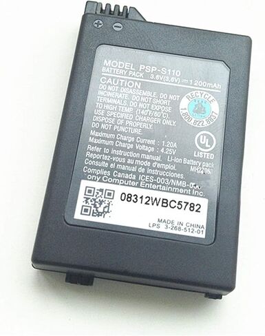 JOYUETLAN FEMAI Compatible Battery Pack Replacement for Sony PSP-S110 1200mAh 3.6V PSP 2000/3000 PSPS110 Console PSPS110Series in Kuwait