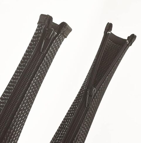 كوزيهوم حافظة شبكية لادارة الكيبلات، واقي سلك منظم مع سحاب، غطاء كيبل لانابيب الاسلاك المنوال بطول 20 انش، عبوة من 3 قطع in Kuwait