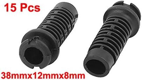 uxcell® Rubber Strain Relief Cord Boot Protector Cable Sleeve 38x12x8mm 15pcs in Saudi Arabia