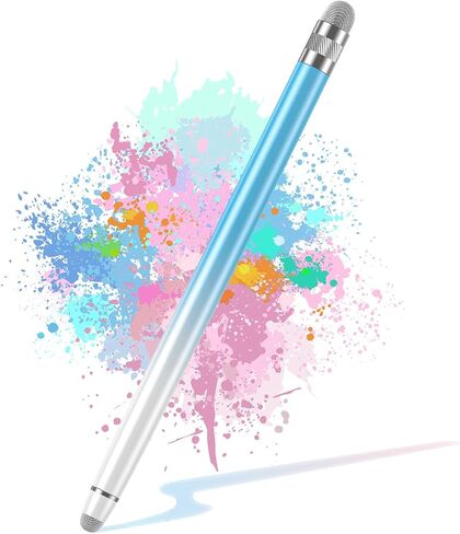 قلمان لشاشات اللمس، قلم iPhone/iPad/الكمبيوتر اللوحي Android/Microsoft Surface، متوافق مع جميع الشاشات (أبيض وردي/أبيض أرجواني) in Kuwait