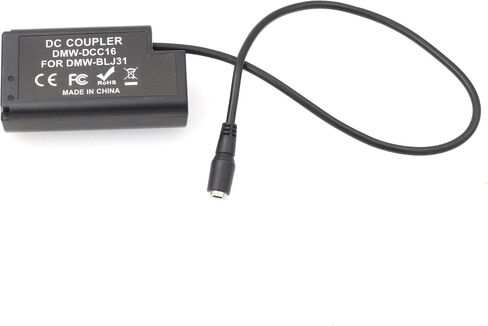Dummy Battery DMW-DCC8 DC Coupler and AC Power Adapter for DMW-BLC12 PANASONIC LUMIX GH2 G5 G6 G7 FZ300 DSLR Camera (DMW-DCC8+Adapter) in Saudi Arabia