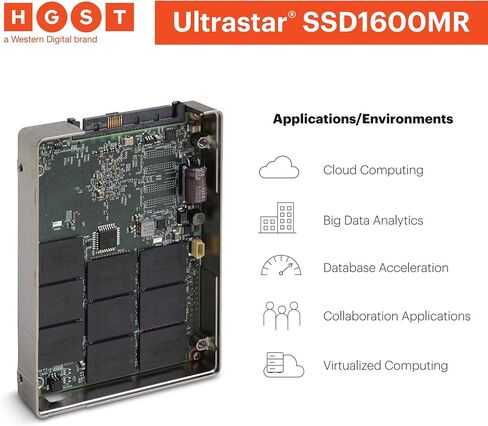 HGST Ultrastar SSD1600MR | HUSMR1616ASS200 | 0B31079 | 1.6 تيرابايت SAS 12 جيجابايت/ثانية 2.5 بوصة إم إل سي ناند | 130 كلفن / 30K IOPS عشوائي R/W | T10 حماية البيانات من نهاية إلى نهاية | SSD in Kuwait