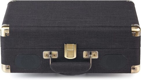 Amazon Basics Portable Suitcase Vinyl Turntable Record Player with Built-in Speakers and Bluetooth, Supports 3-Speed, Black in Saudi Arabia