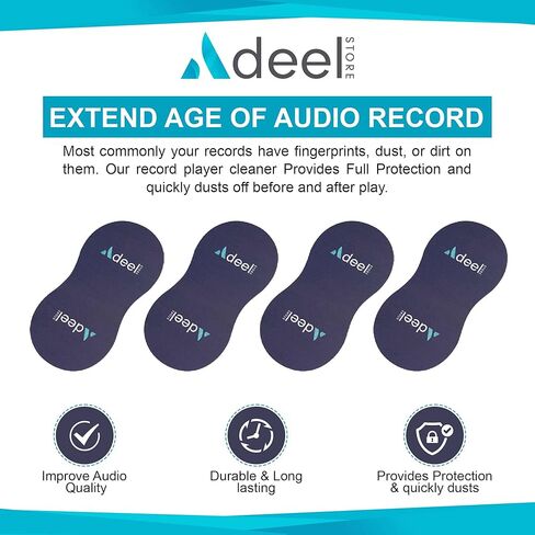 Adeel Store 4 Pieces of Record Mitts in 1 Pack, Record Handler, Cleaner and Protector, Anti-Static & Soft Microfiber, Simple & Easy 2 Use in Saudi Arabia
