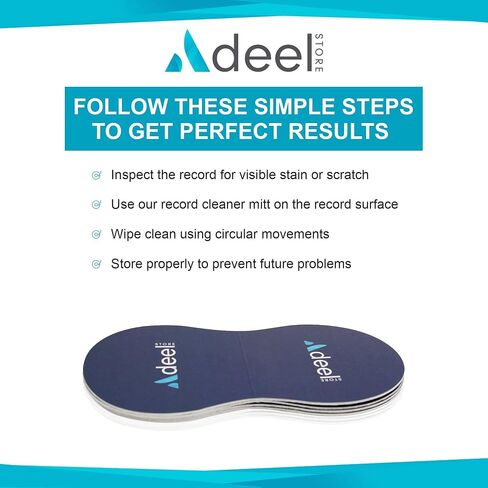 Adeel Store 4 Pieces of Record Mitts in 1 Pack, Record Handler, Cleaner and Protector, Anti-Static & Soft Microfiber, Simple & Easy 2 Use in Saudi Arabia