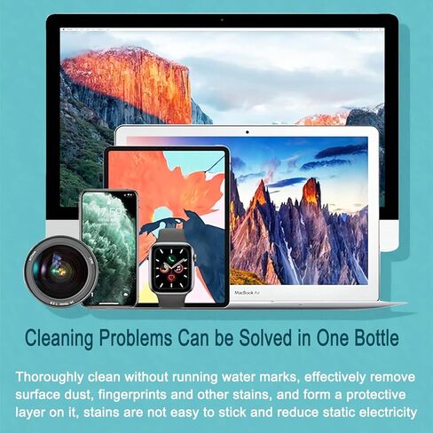 منظف شاشة 3 في 1، منظف للهاتف، منظف شاشة ومسح الشاشة، منظف فرشاة الشاشة والنظارات للهواتف / النظارات / الكمبيوتر / الشاشات المسطحة (3 قطع) in Kuwait