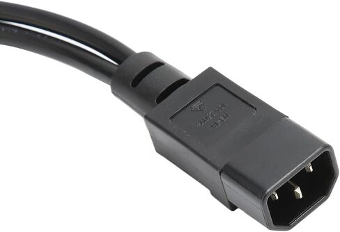 Sanpyl IEC320 C14 إلى Dual C13 سلك طاقة أنثى، كابل تمديد طاقة 10 أمبير 250 فولت IEC320 C14 ذكر إلى ثنائي C13 أنثى Y كابل محول مقسم 32 سم in Saudi Arabia