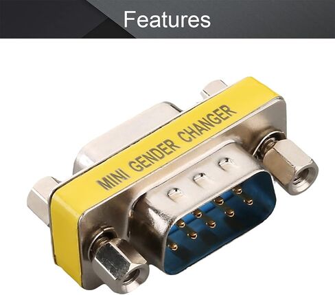 Fielect DB9 VGA مغير الجنس 9 دبوس أنثى إلى أنثى 2-صف صغير مغير الجنس موصل محول مقرنة للتطبيقات التسلسلية حزمة زرقاء من 1 in Kuwait