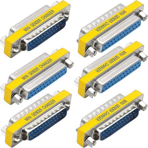 6 PCS DB9 Male to Male/Female to Female, RS232 Gender Changer, 9 Pin Data Transfer Serial Port Adapter Connector in Saudi Arabia