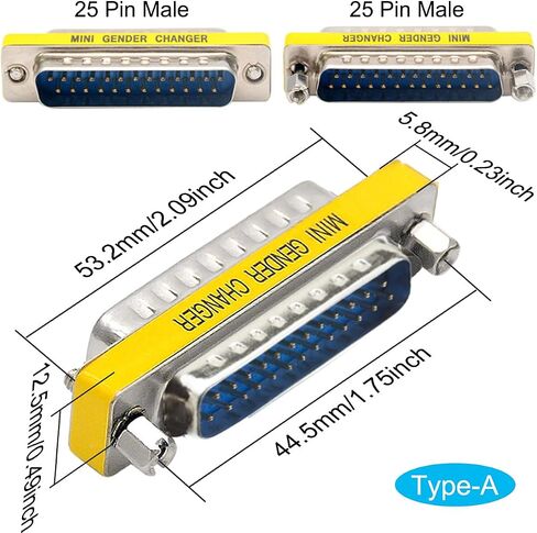 6 PCS DB9 Male to Male/Female to Female, RS232 Gender Changer, 9 Pin Data Transfer Serial Port Adapter Connector in Saudi Arabia