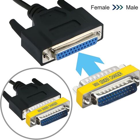 6 PCS DB9 Male to Male/Female to Female, RS232 Gender Changer, 9 Pin Data Transfer Serial Port Adapter Connector in Saudi Arabia