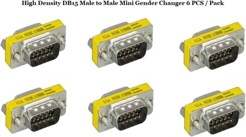 D-Sub Serial Mini Gender Changer Coupler Adapter (Mini Gender Changer, 6 PCS/Pack) (DB9, Female to Female) in Kuwait