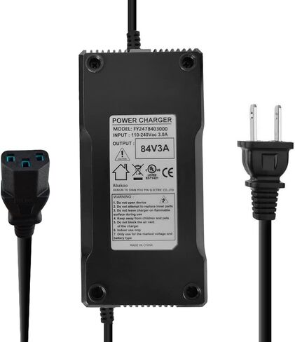 شاحن بطارية Abakoo 84V 3A لحزمة بطارية ليثيوم أيون 20S 72V مع قابس 3 فتحات in Kuwait