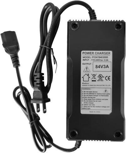 شاحن بطارية Abakoo 84V 3A لحزمة بطارية ليثيوم أيون 20S 72V مع قابس 3 فتحات in Kuwait