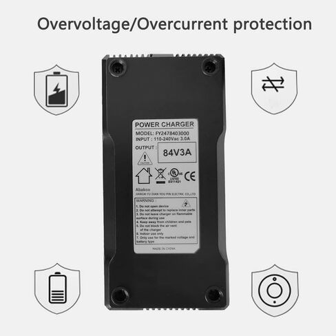 شاحن بطارية Abakoo 84V 3A لحزمة بطارية ليثيوم أيون 20S 72V مع قابس 3 فتحات in Kuwait