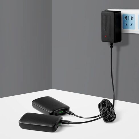 WASOTO 7.4V 2600mAh Rechargeable Lithium-ion Batteries, DC Dual Battery Charger for Heated Socks in Kuwait