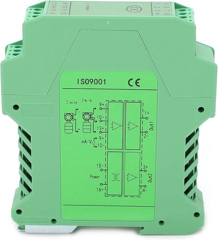 جهاز إرسال عازل الإشارة التناظرية، عازل إشارة التيار DC24V، 1 مدخل 2 موزع إمداد الطاقة، 4-20 مللي أمبير PLC كشف مكيف الإشارة، حامل سكة DIN، وحدة مكيف جهاز الإرسال in Kuwait