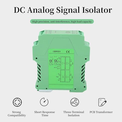 جهاز إرسال عازل الإشارة التناظرية، عازل إشارة التيار DC24V، 1 مدخل 2 موزع إمداد الطاقة، 4-20 مللي أمبير PLC كشف مكيف الإشارة، حامل سكة DIN، وحدة مكيف جهاز الإرسال in Kuwait