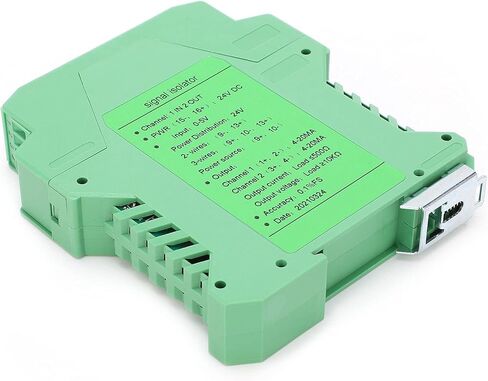 جهاز إرسال عازل الإشارة التناظرية، عازل إشارة التيار DC24V، 1 مدخل 2 موزع إمداد الطاقة، 4-20 مللي أمبير PLC كشف مكيف الإشارة، حامل سكة DIN، وحدة مكيف جهاز الإرسال in Kuwait