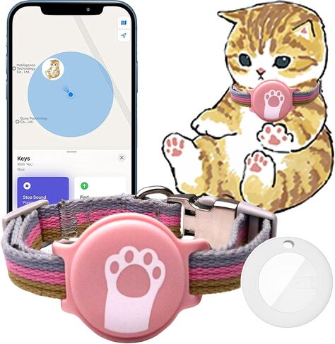 طوق تعقب Cat Locator Pet GPS - مكتشف Fi ومراقبة النشاط مع طوق قابل للتعديل للتحكم في المحيط، جهاز تتبع مقاوم للماء IP67، تتبع في الوقت الحقيقي، بدون رسوم شهرية (iOS فقط) in Saudi Arabia