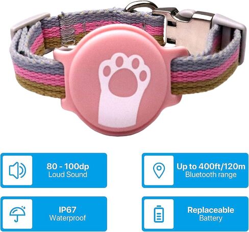 طوق تعقب Cat Locator Pet GPS - مكتشف Fi ومراقبة النشاط مع طوق قابل للتعديل للتحكم في المحيط، جهاز تتبع مقاوم للماء IP67، تتبع في الوقت الحقيقي، بدون رسوم شهرية (iOS فقط) in Saudi Arabia