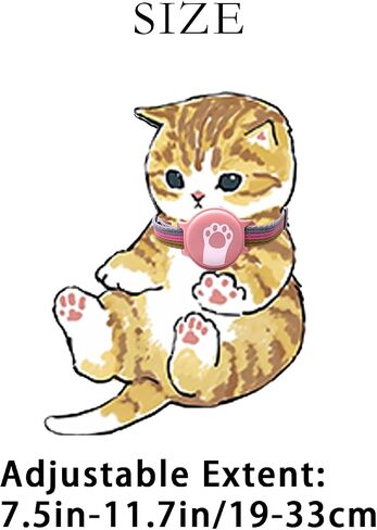 طوق تعقب Cat Locator Pet GPS - مكتشف Fi ومراقبة النشاط مع طوق قابل للتعديل للتحكم في المحيط، جهاز تتبع مقاوم للماء IP67، تتبع في الوقت الحقيقي، بدون رسوم شهرية (iOS فقط) in Saudi Arabia