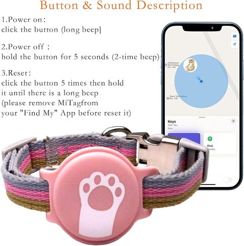 طوق تعقب Cat Locator Pet GPS - مكتشف Fi ومراقبة النشاط مع طوق قابل للتعديل للتحكم في المحيط، جهاز تتبع مقاوم للماء IP67، تتبع في الوقت الحقيقي، بدون رسوم شهرية (iOS فقط) in Saudi Arabia